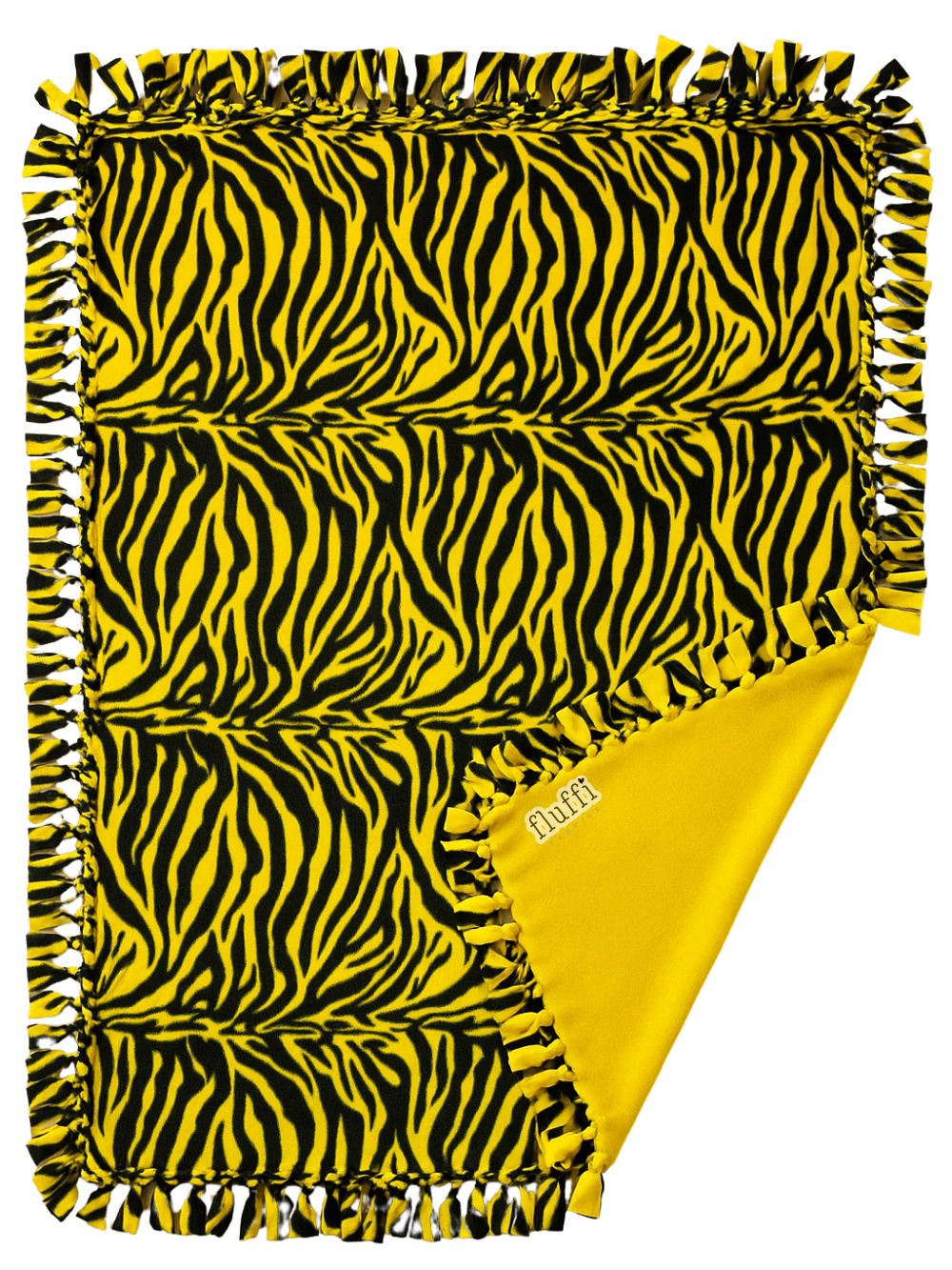 Make Your Own No Sew Blanket DIY Kit Zebra- Yellow