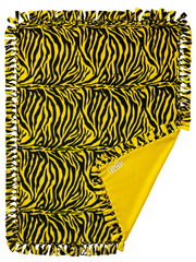 Make Your Own No Sew Blanket DIY Kit Zebra- Yellow