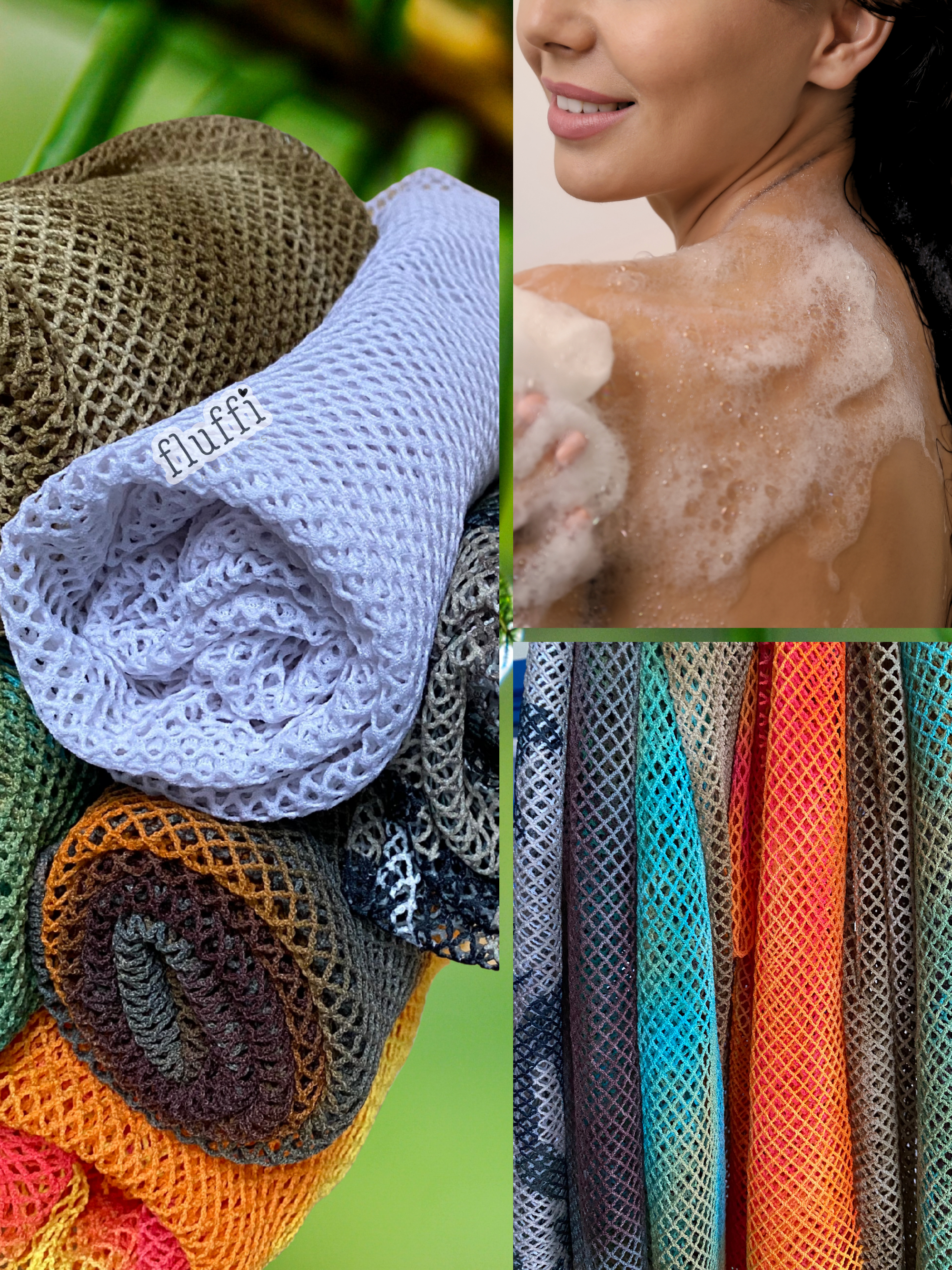 African Net Sponge Exfoliating Sapo For Bath Shower