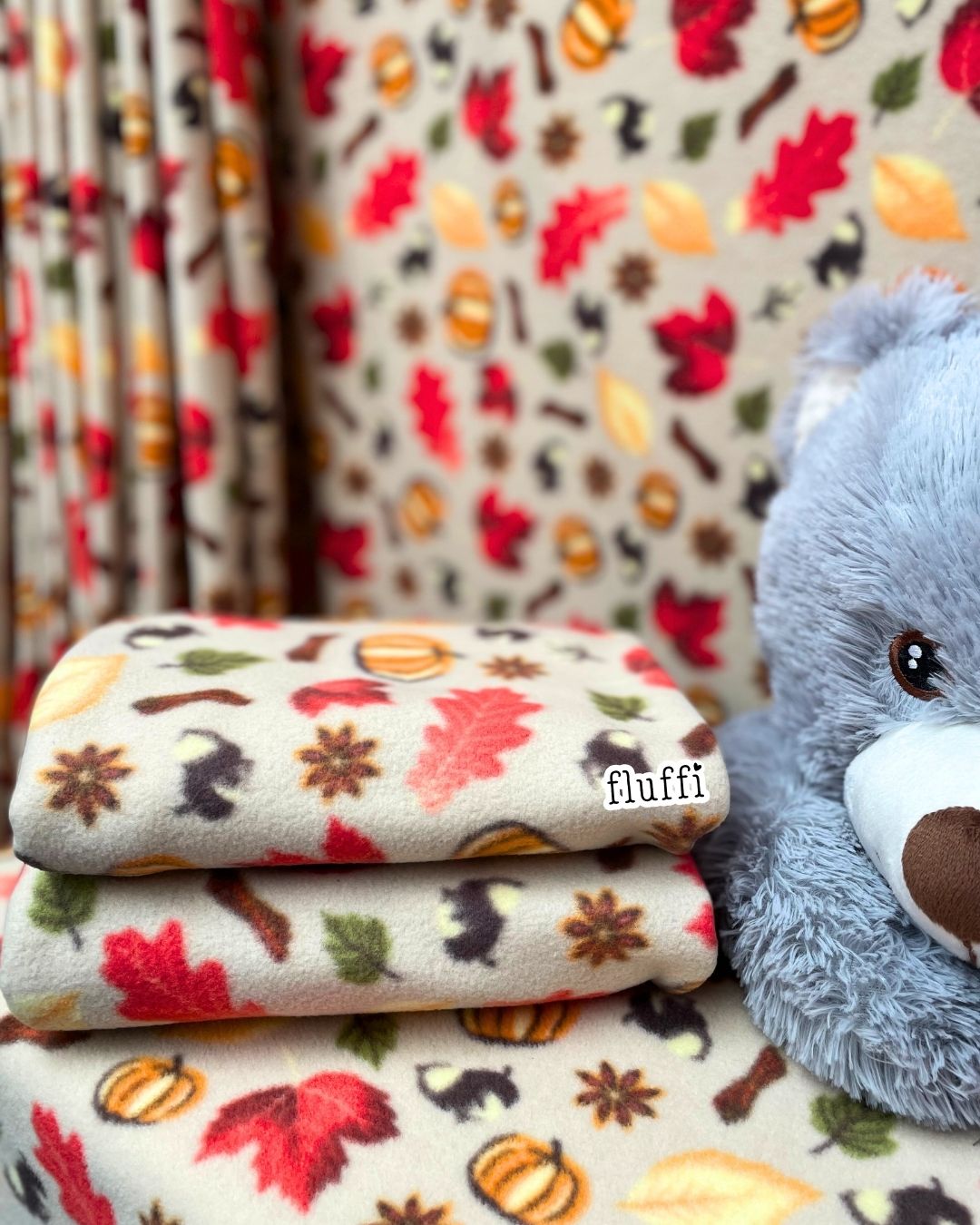 Polar Fleece Printed Anti-Pill Soft Washable Fabric - Autumn Spice