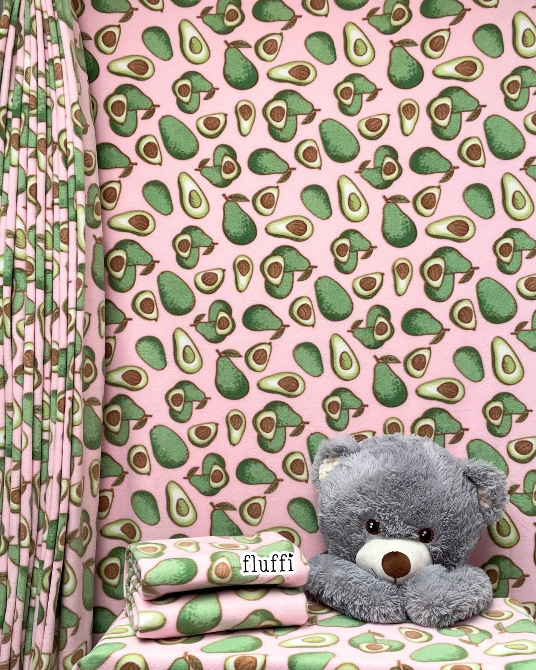 Polar Fleece Printed Anti-Pill Soft Washable Fabric - Avocados