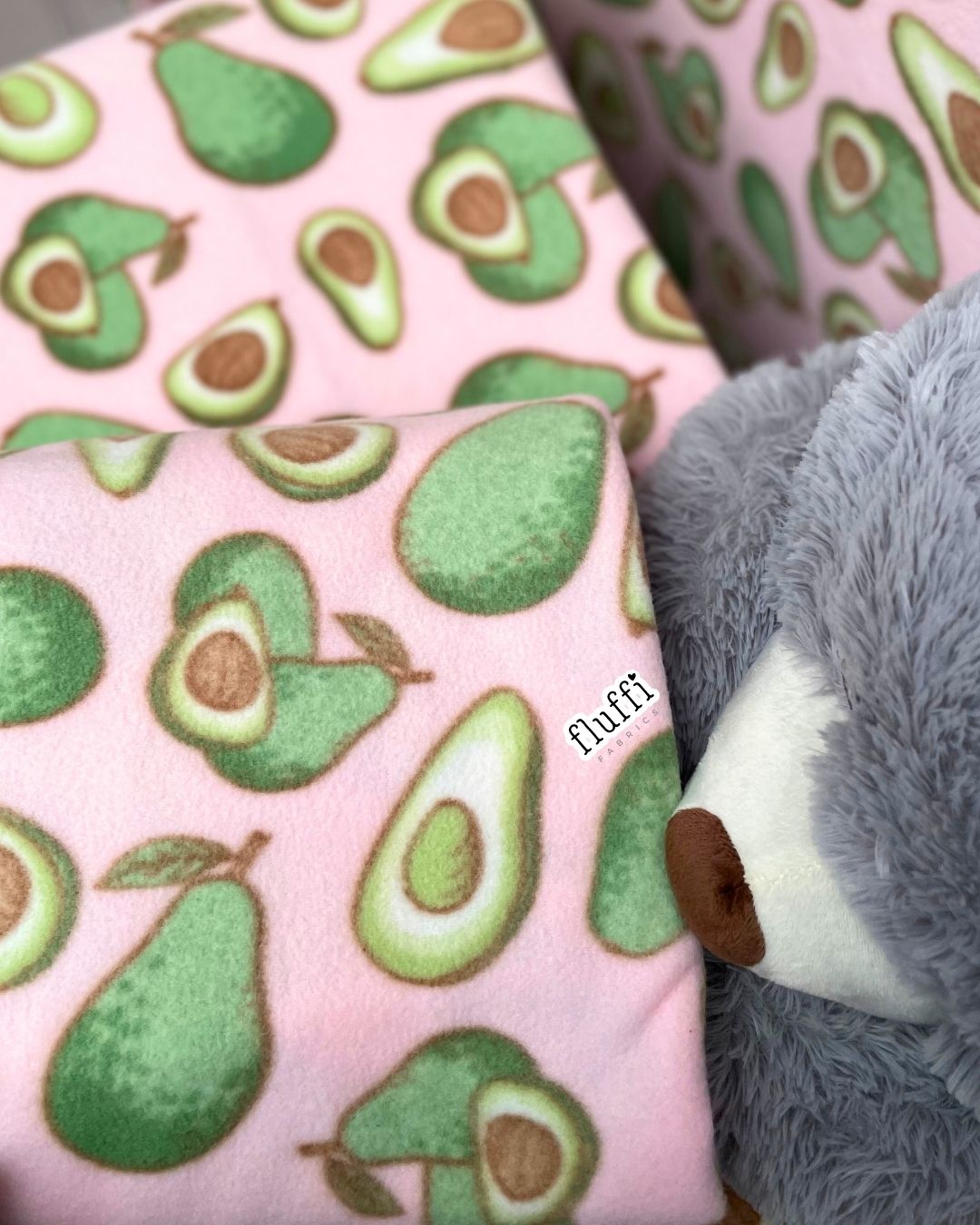 Polar Fleece Printed Anti-Pill Soft Washable Fabric - Avocados