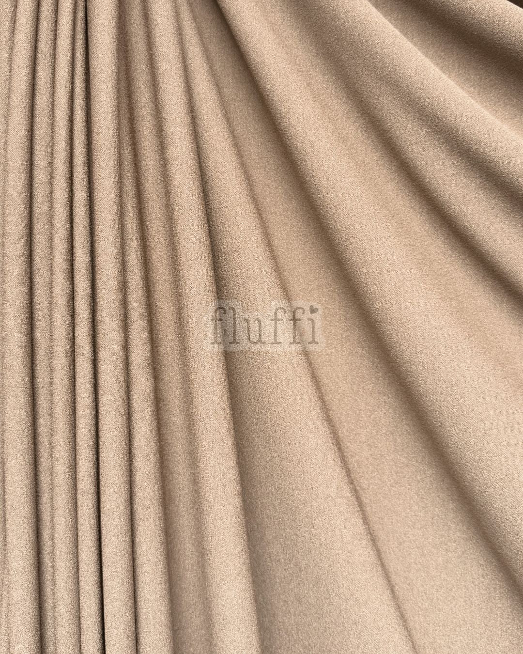 Scuba Crepe Stretch Jersey Dressmaking Fabric SQ181 Beige