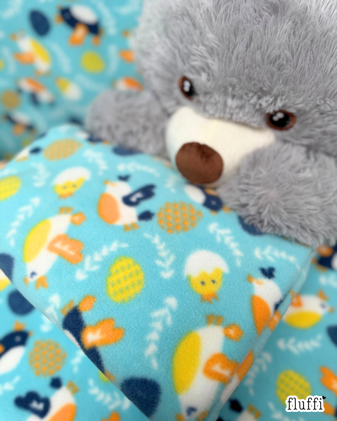Polar Fleece Printed Anti-Pill Soft Washable Fabric - Chicks & Eggs