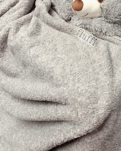 Fluffy Coral Pile Cuddle Plush Fleece- SQ453 Grey Melange