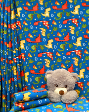 Polar Fleece Printed Anti-Pill Soft Washable Fabric - Dinosaur Park