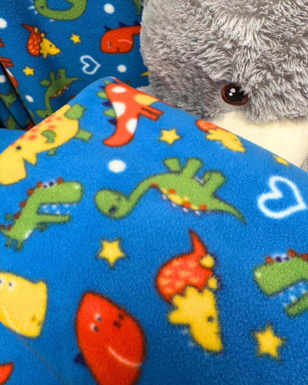 Polar Fleece Printed Anti-Pill Soft Washable Fabric - Dinosaur Park
