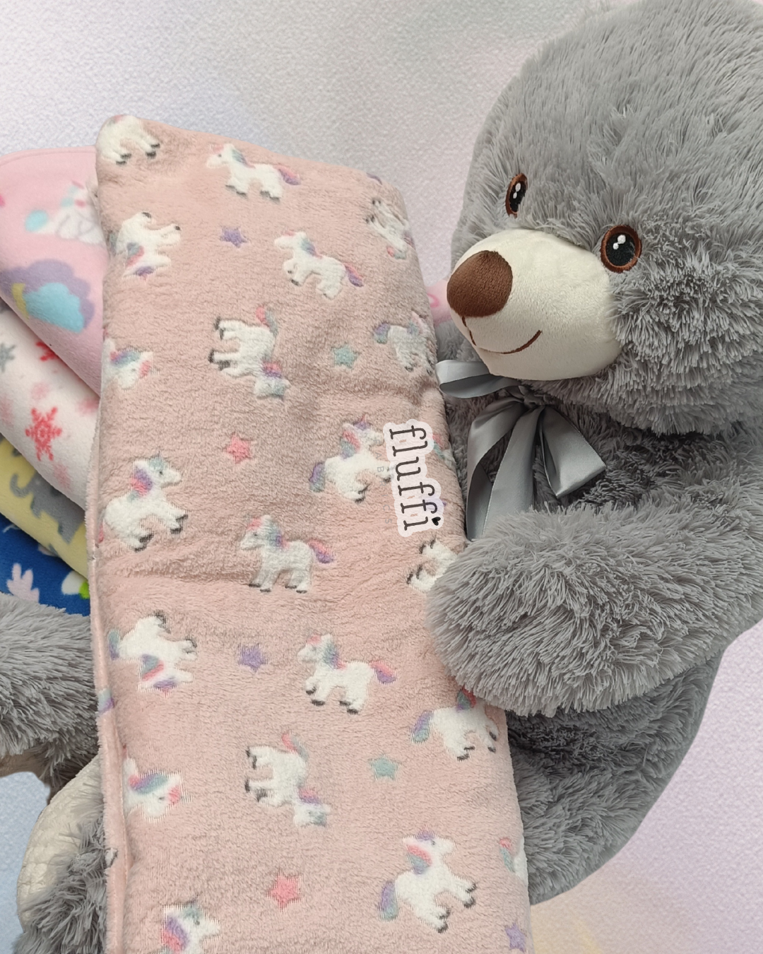 Ready Made Blanket- Fluffy Unicorns