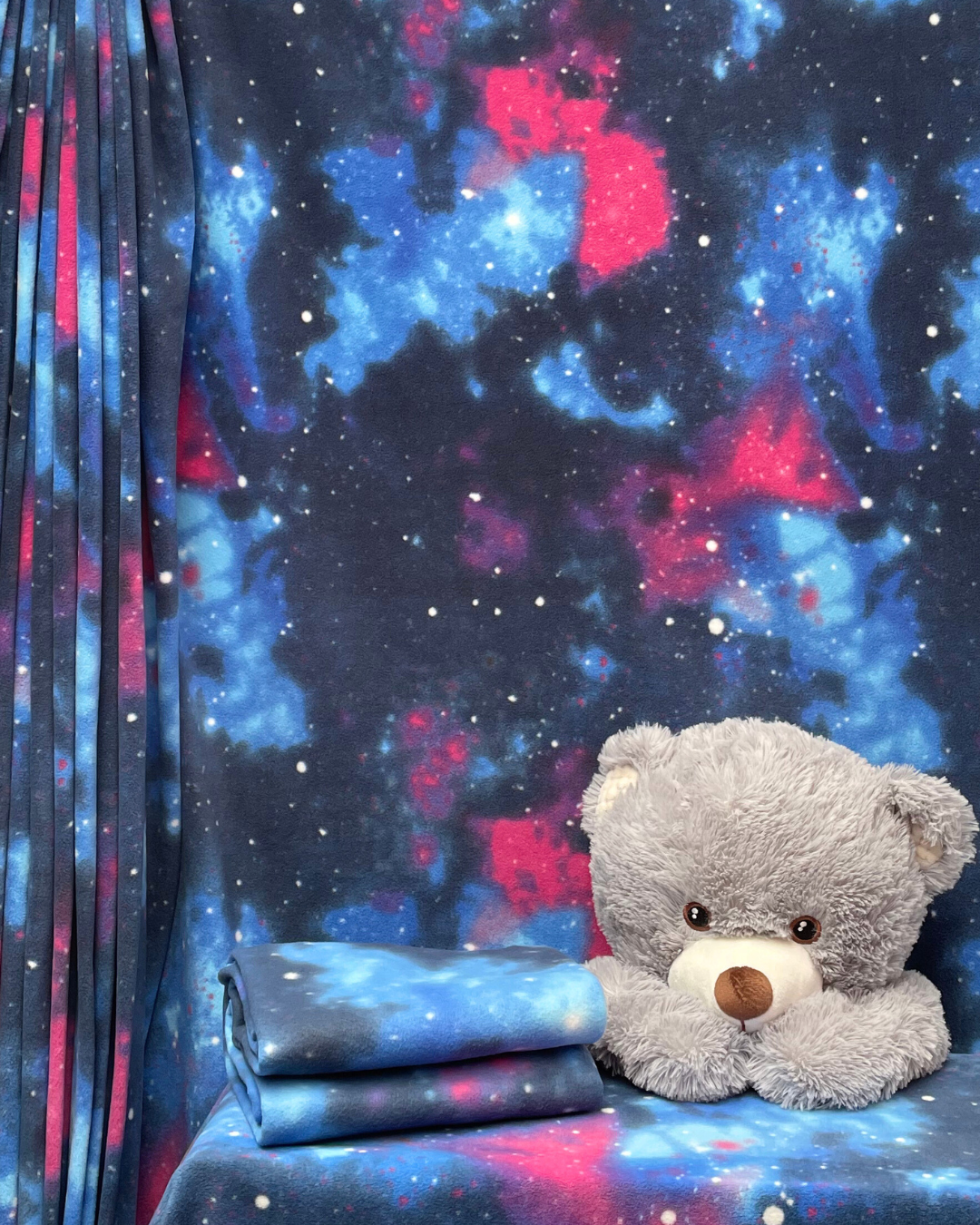 Polar Fleece Printed Anti-Pill Soft Washable Fabric - Galaxy
