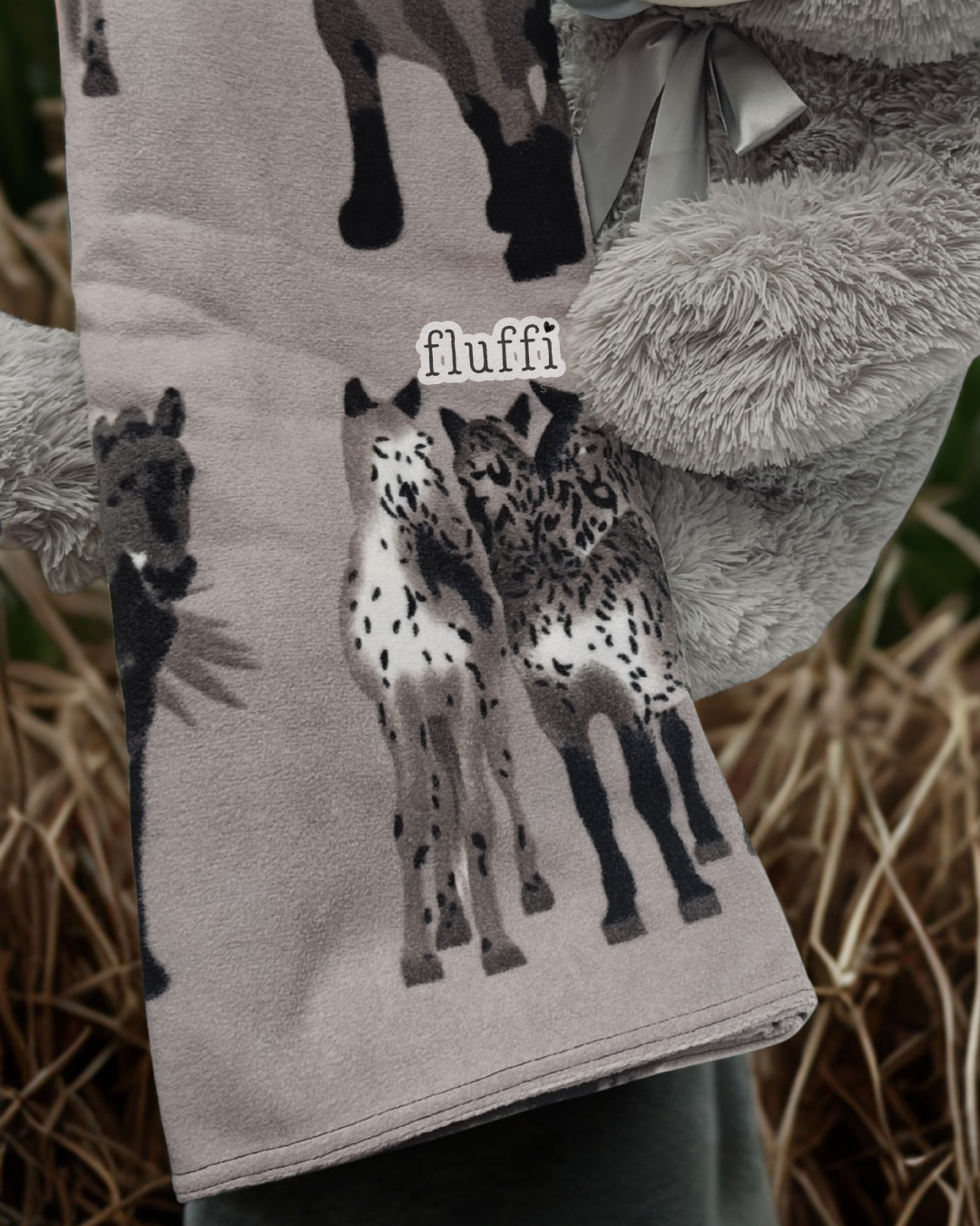 Ready Made Blanket- Grey Horses