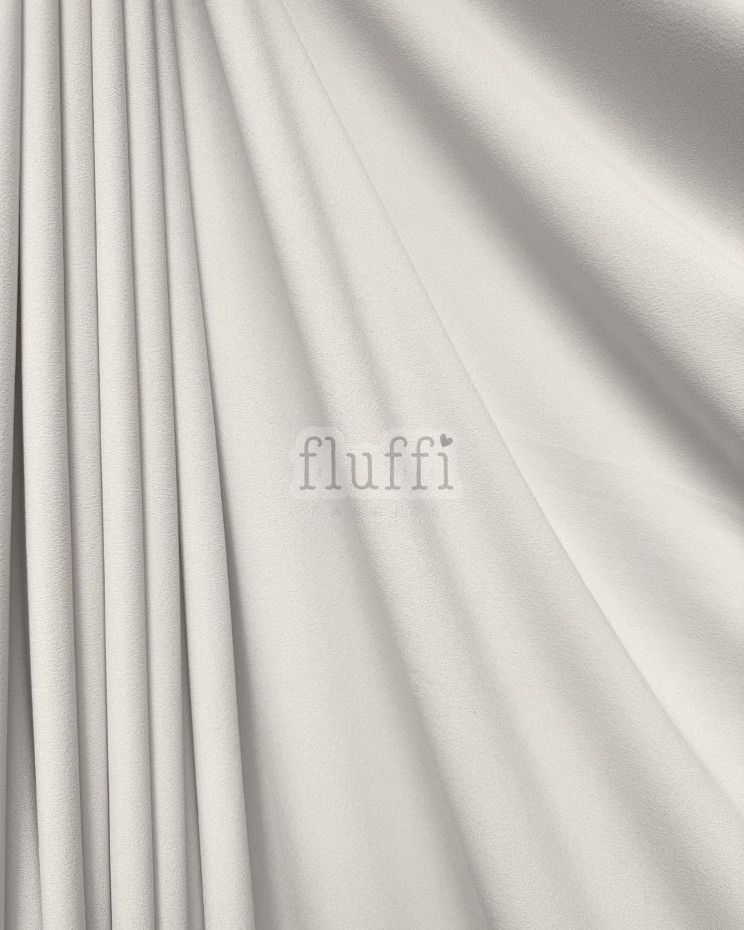 Scuba Crepe Stretch Jersey Dressmaking Fabric SQ181 Ivory