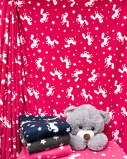 Polar Fleece Printed Anti-Pill Soft Washable Fabric- Magical Unicorns SQ286