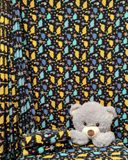 Polar Fleece Printed Anti-Pill Soft Washable Fabric - Mini Dinosaurs