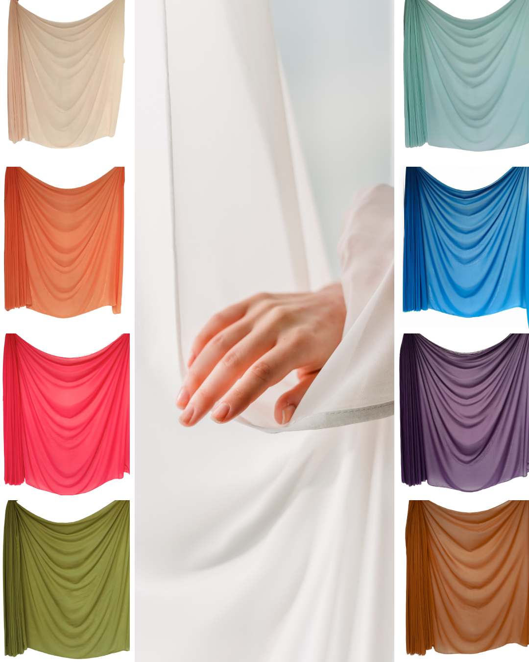 Chiffon Sheer Dressmaking & Décor Fabric Cinnamon