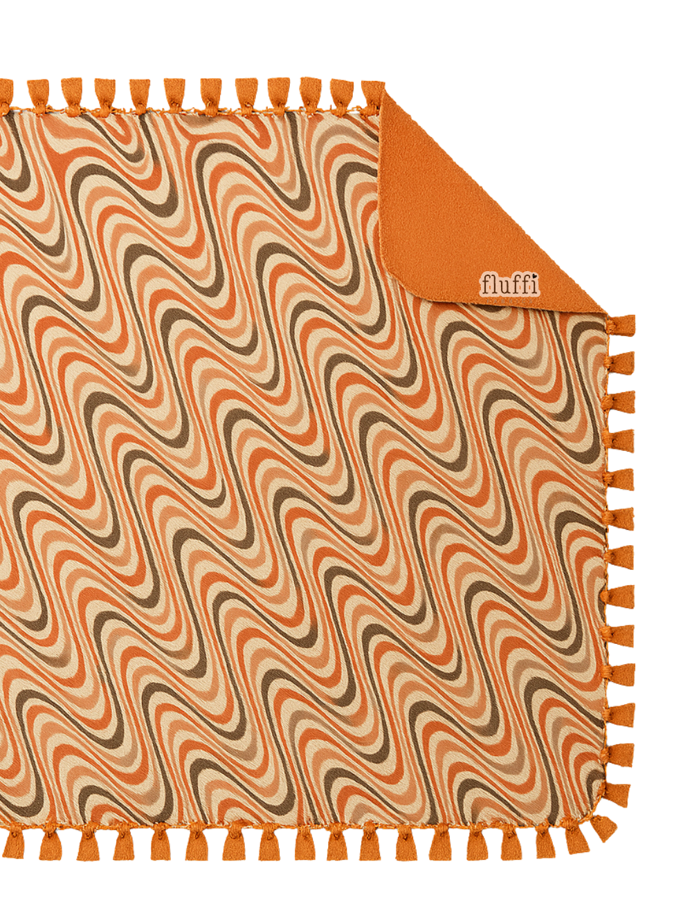 Make Your Own No Sew Blanket DIY Kit Choc Orange Swirl