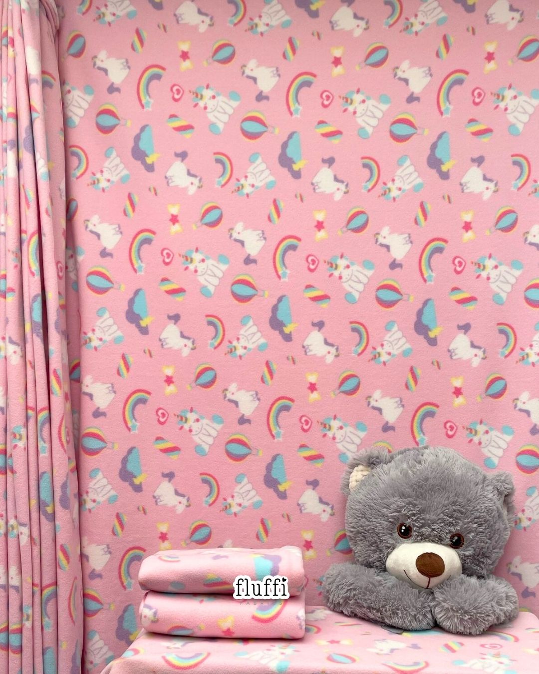 Polar Fleece Printed Anti-Pill Soft Washable Fabric- New Unicorns