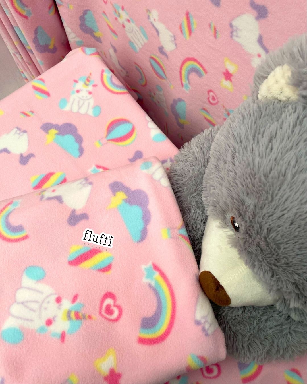 Polar Fleece Printed Anti-Pill Soft Washable Fabric- New Unicorns