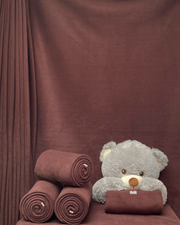 Polar Fleece Anti-Pill Soft Washable Fabric - Solid Colours Chocolate