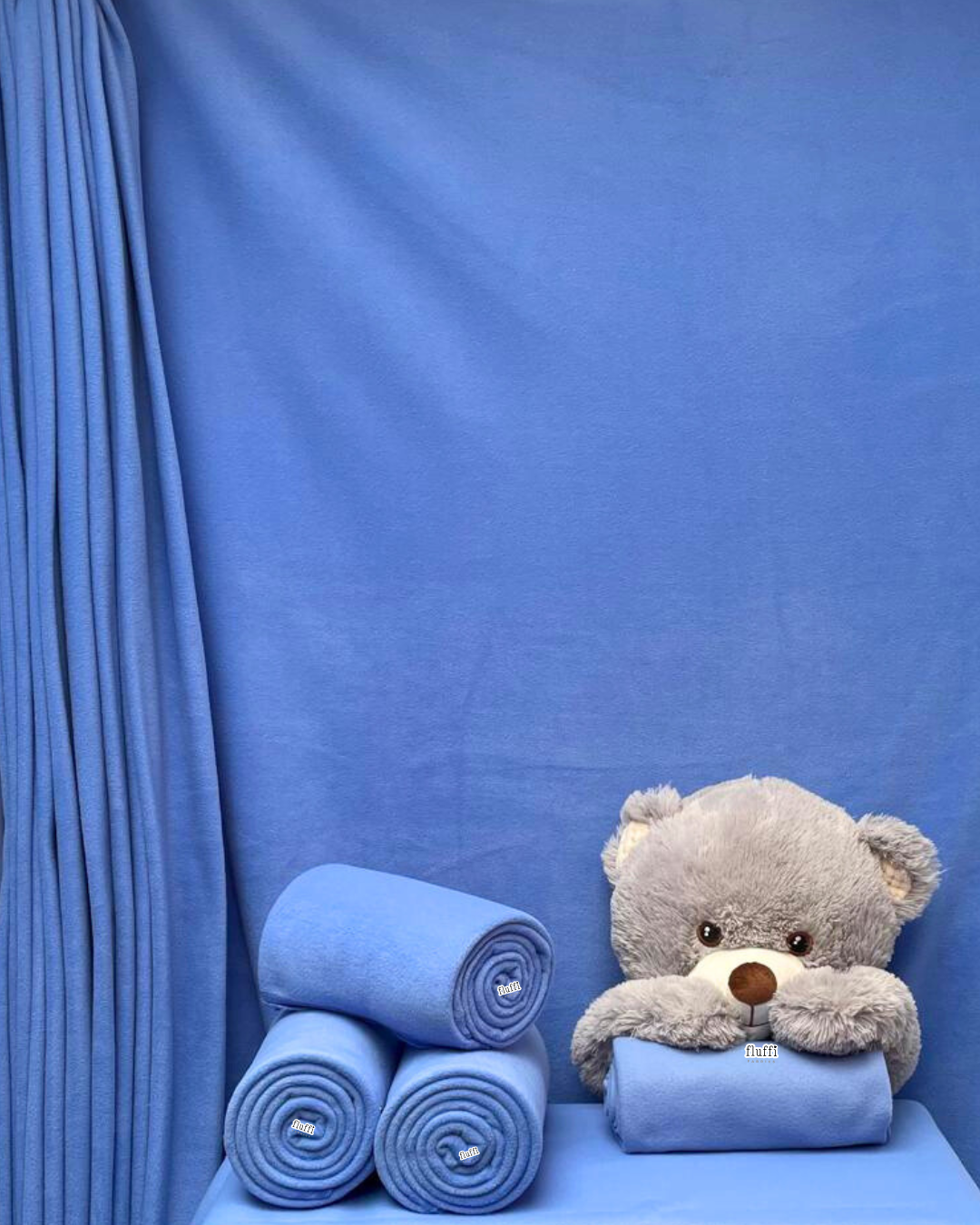 Polar Fleece Anti-Pill Soft Washable Fabric - Solid Colours Cornflower Blue