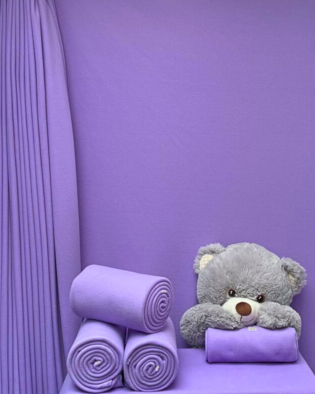 Polar Fleece Anti-Pill Soft Washable Fabric - Solid Colours Lavender