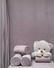 Polar Fleece Anti-Pill Soft Washable Fabric - Solid Colours Mid Grey