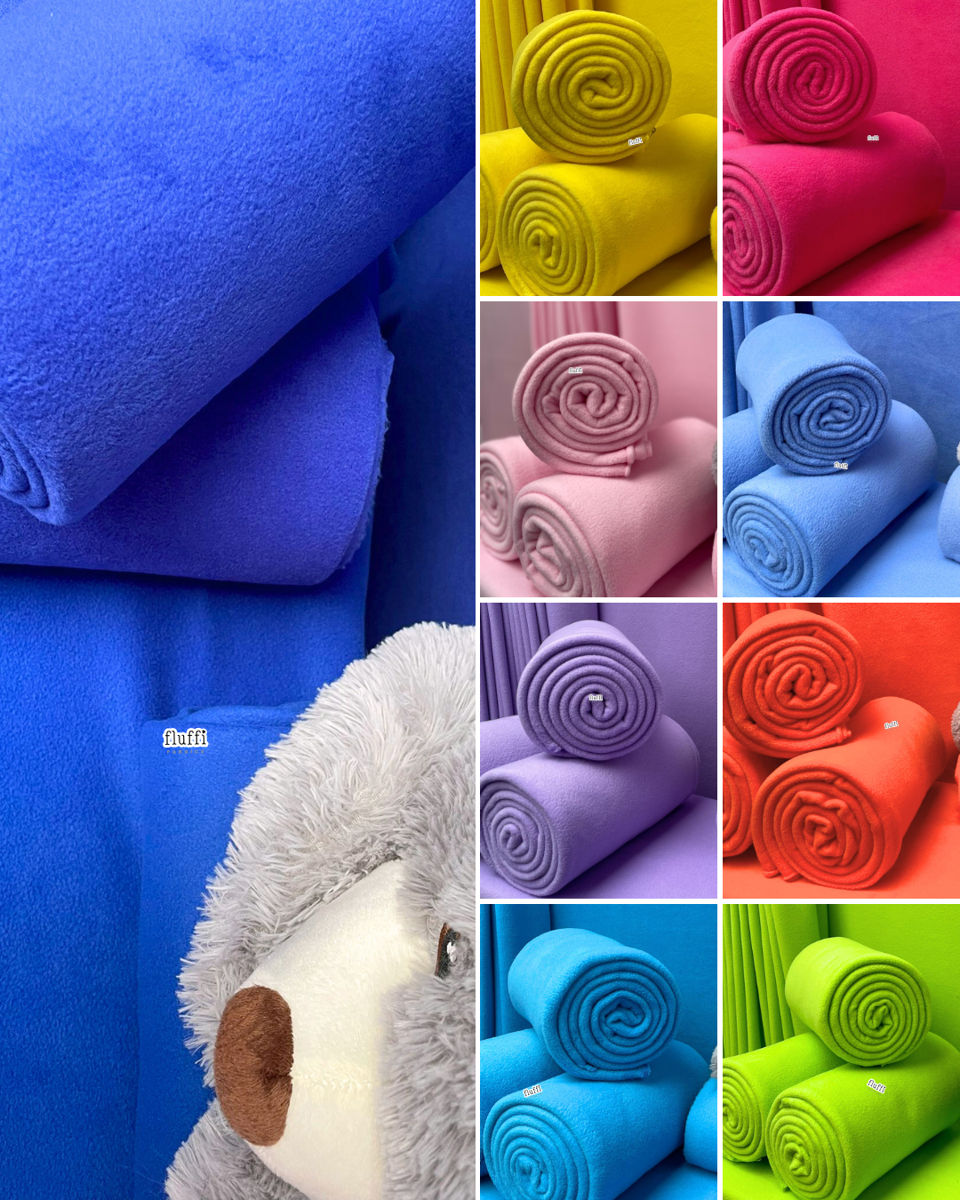 Polar Fleece Anti-Pill Soft Washable Fabric - Solid Colours Red