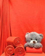 Polar Fleece Anti-Pill Soft Washable Fabric - Solid Colours Orange