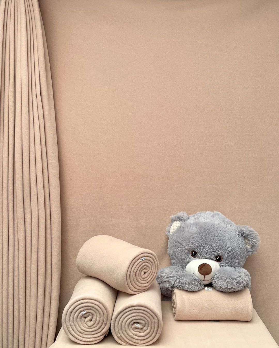 Polar Fleece Anti-Pill Soft Washable Fabric - Solid Colours Stone