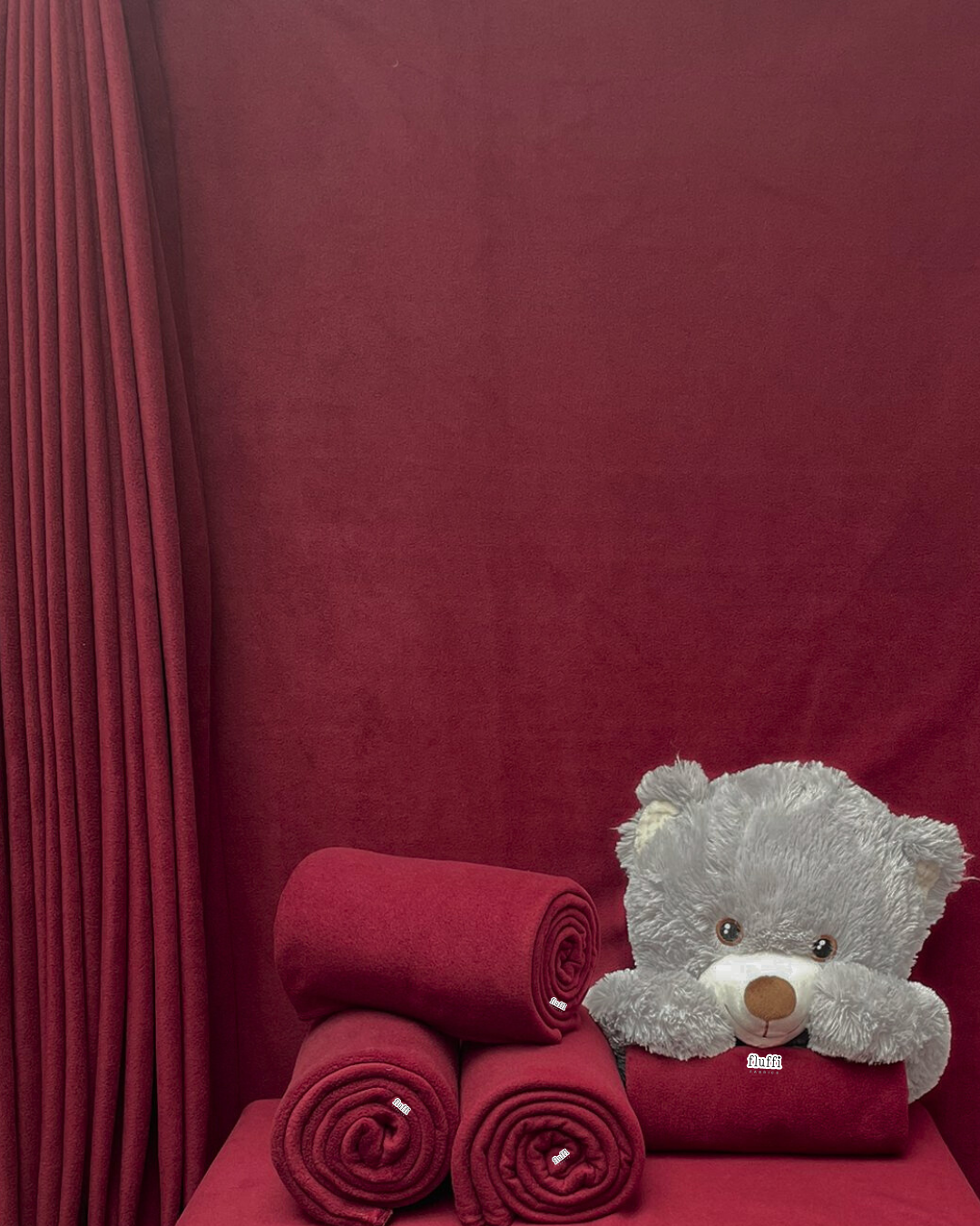 Polar Fleece Anti-Pill Soft Washable Fabric - Solid Colours Wine