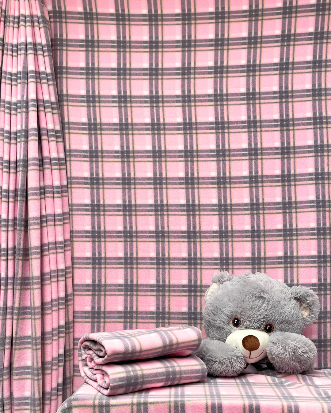 Polar Fleece Printed Anti-Pill Soft Washable Fabric- Tartan & Plaid