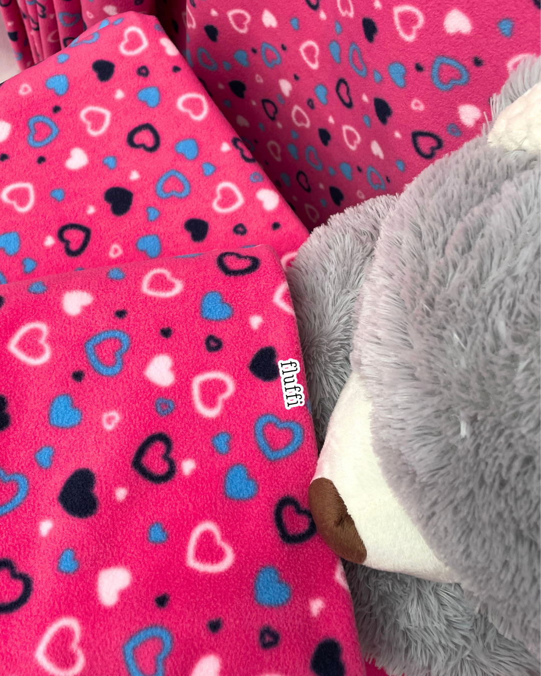 Polar Fleece Printed Anti-Pill Soft Washable Fabric - Love Heart Fest