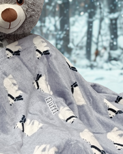 Ready Made Blanket- Grey Polar Bears