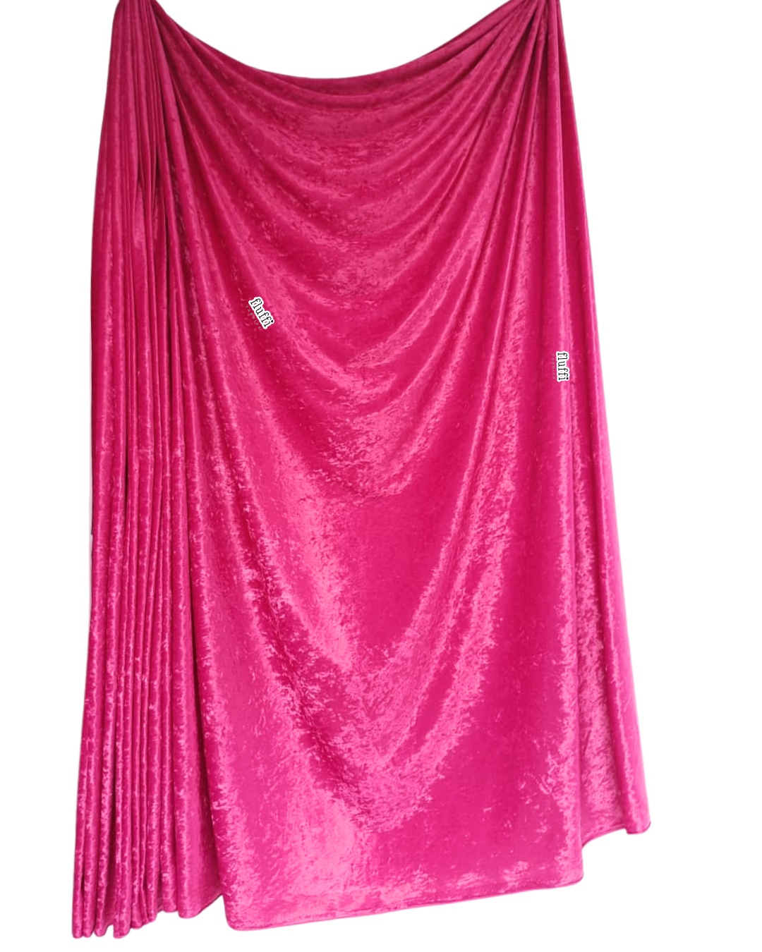 Crushed Velour Draping Decor Fabric Q156 Cerise Pink