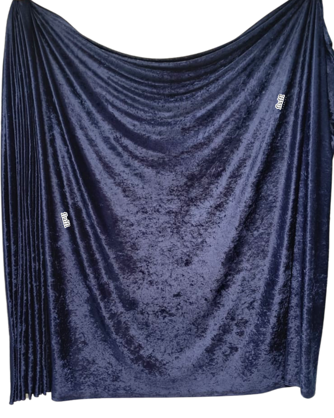 Crushed Velour Draping Decor Fabric Q156 Navy