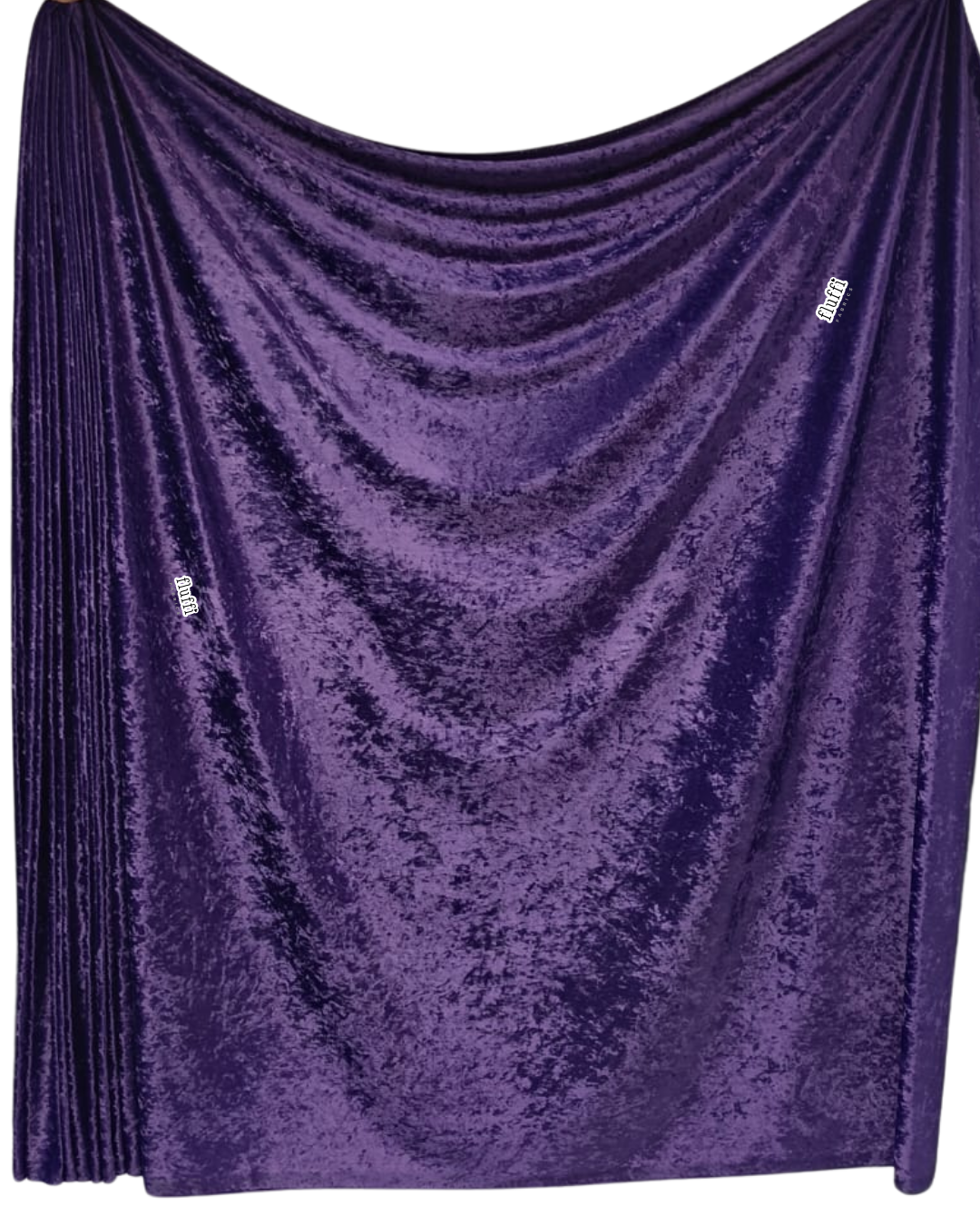 Crushed Velour Draping Decor Fabric Q156 Purple