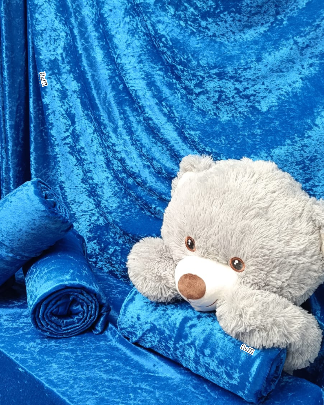 Crushed Velour Draping Decor Fabric Q156 Red