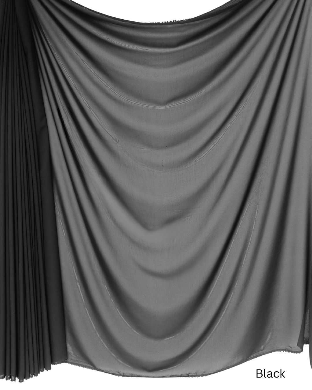 Chiffon Sheer Dressmaking & Décor Fabric Black