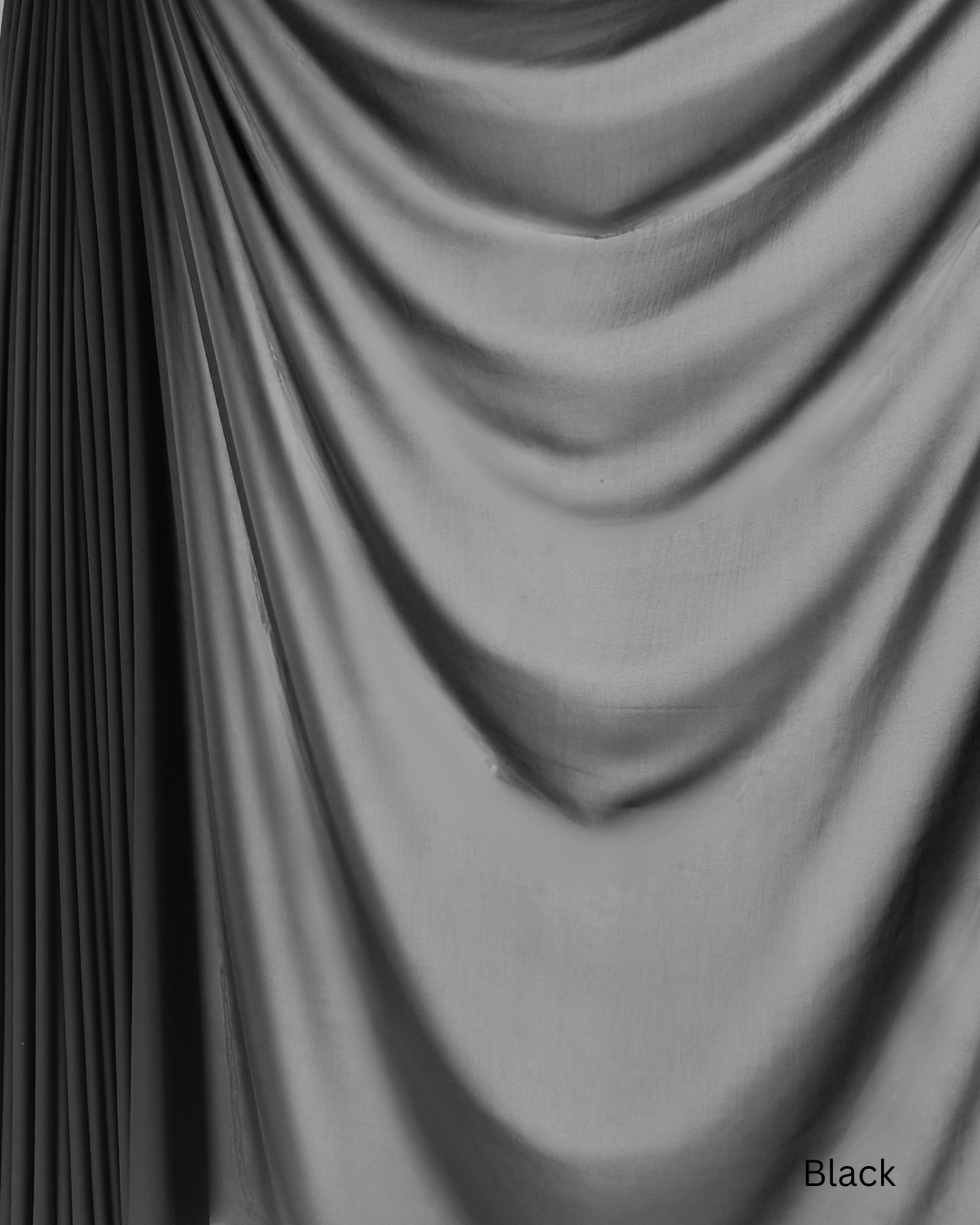 Chiffon Sheer Dressmaking & Décor Fabric Black