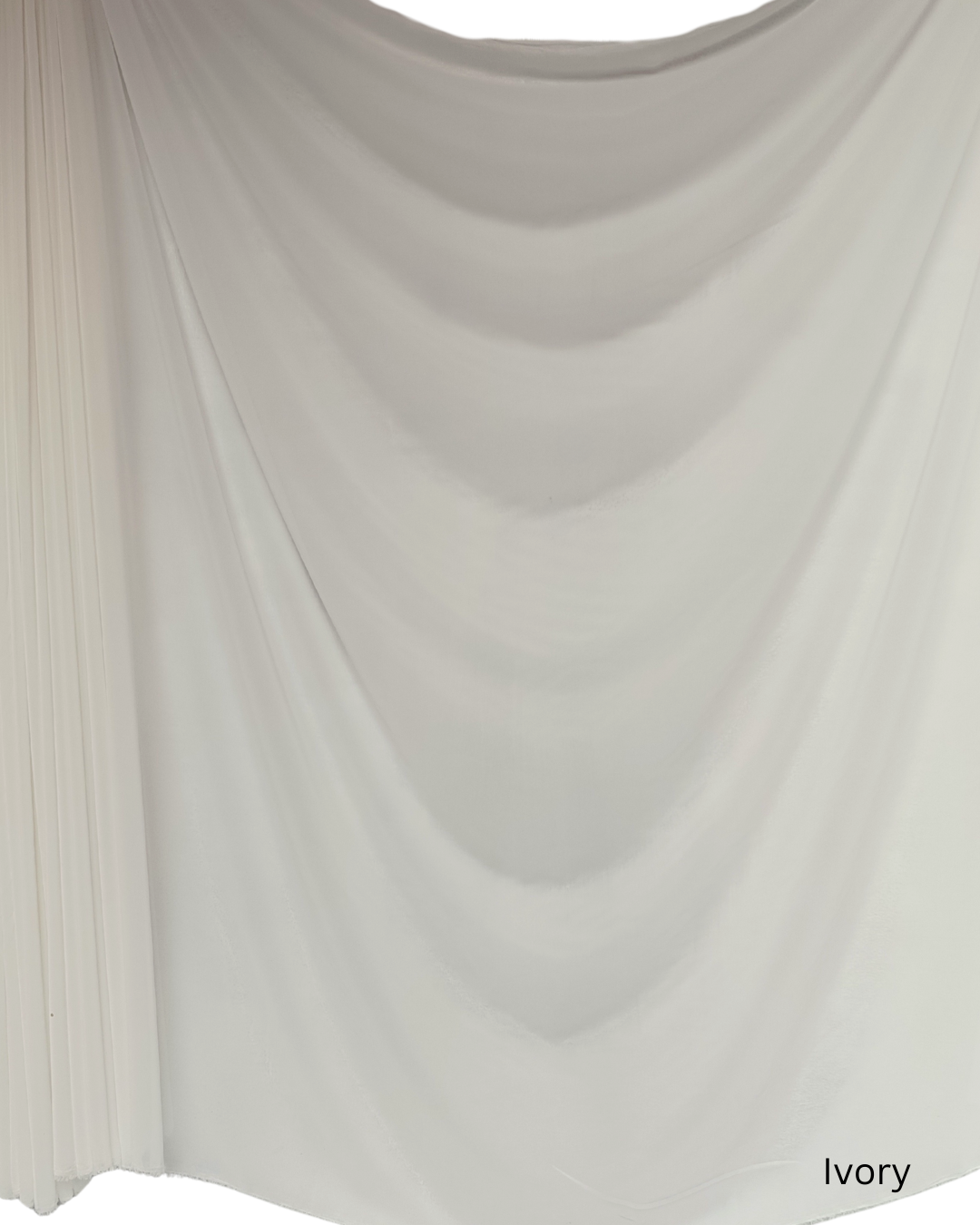 Chiffon Sheer Dressmaking & Décor Fabric Ivory
