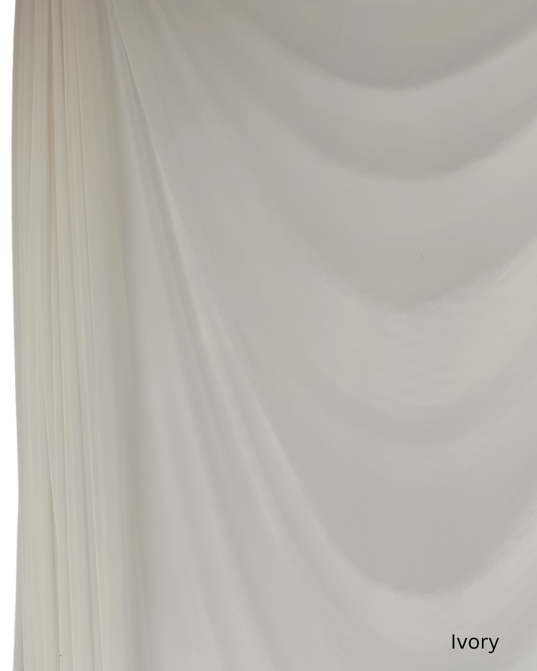 Chiffon Sheer Dressmaking & Décor Fabric Ivory