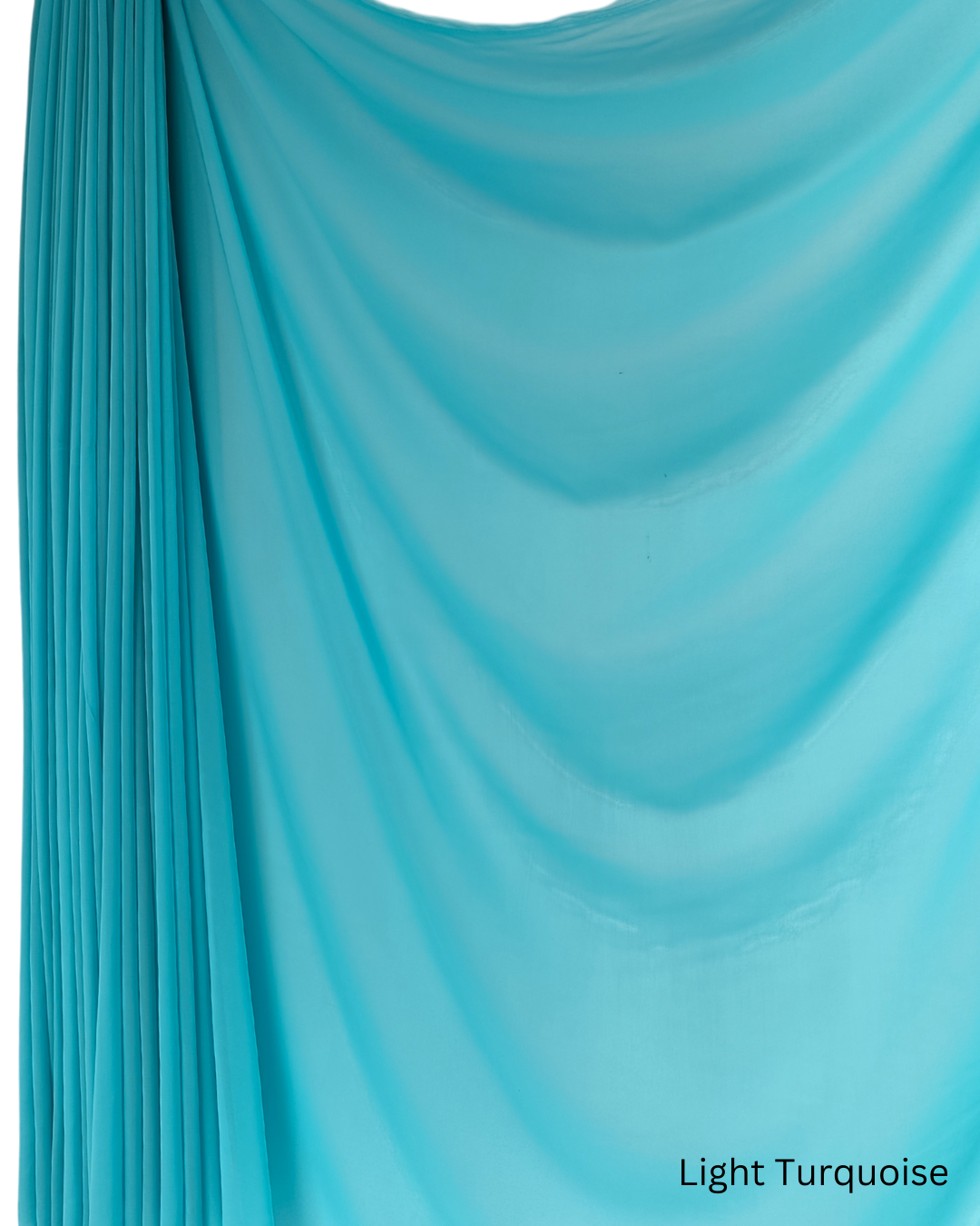 Chiffon Sheer Dressmaking & Décor Fabric Light Turquoise