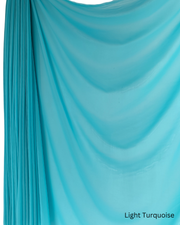 Chiffon Sheer Dressmaking & Décor Fabric Light Turquoise