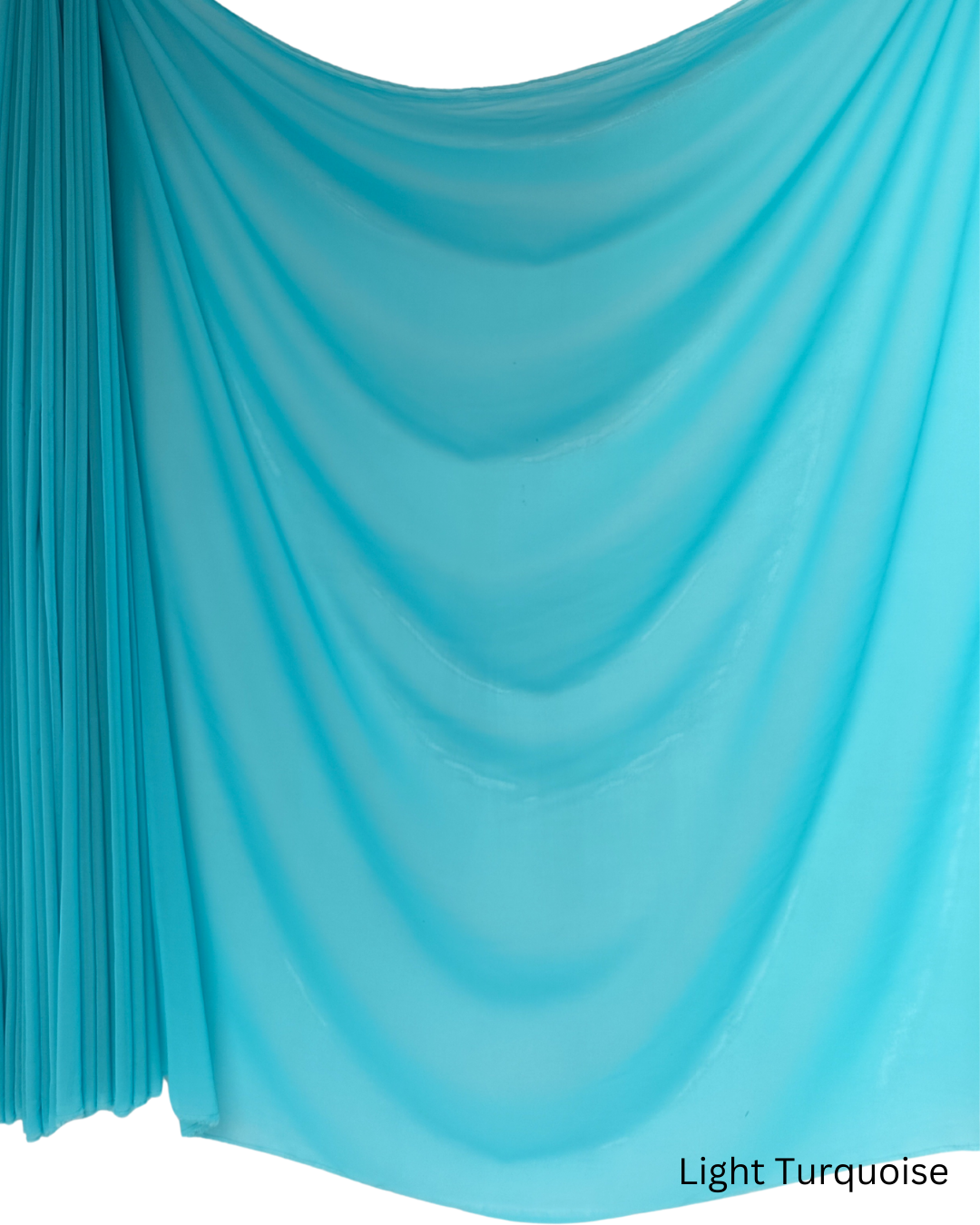 Chiffon Sheer Dressmaking & Décor Fabric Light Turquoise