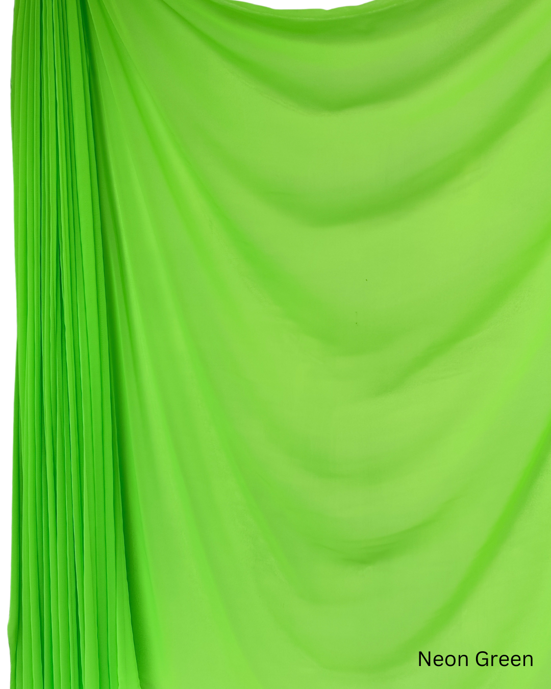 Chiffon Sheer Dressmaking & Décor Fabric Flo Green