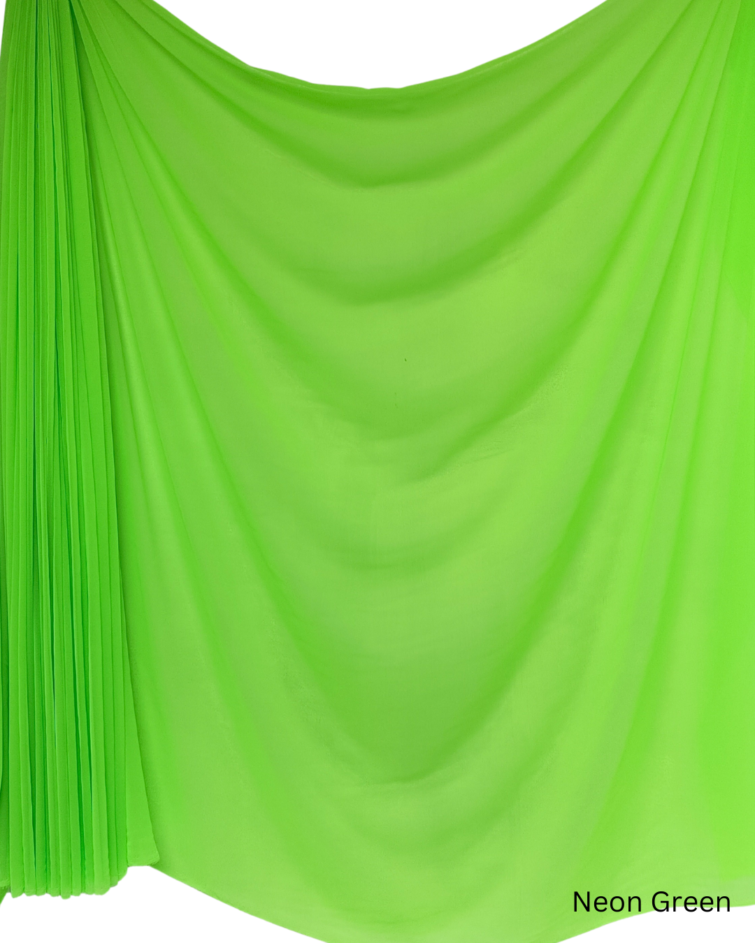 Chiffon Sheer Dressmaking & Décor Fabric Flo Green