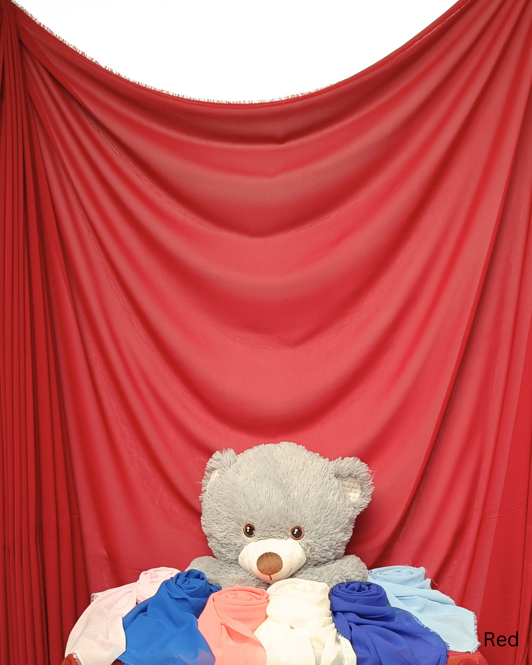 Chiffon Sheer Dressmaking & Décor Fabric Red