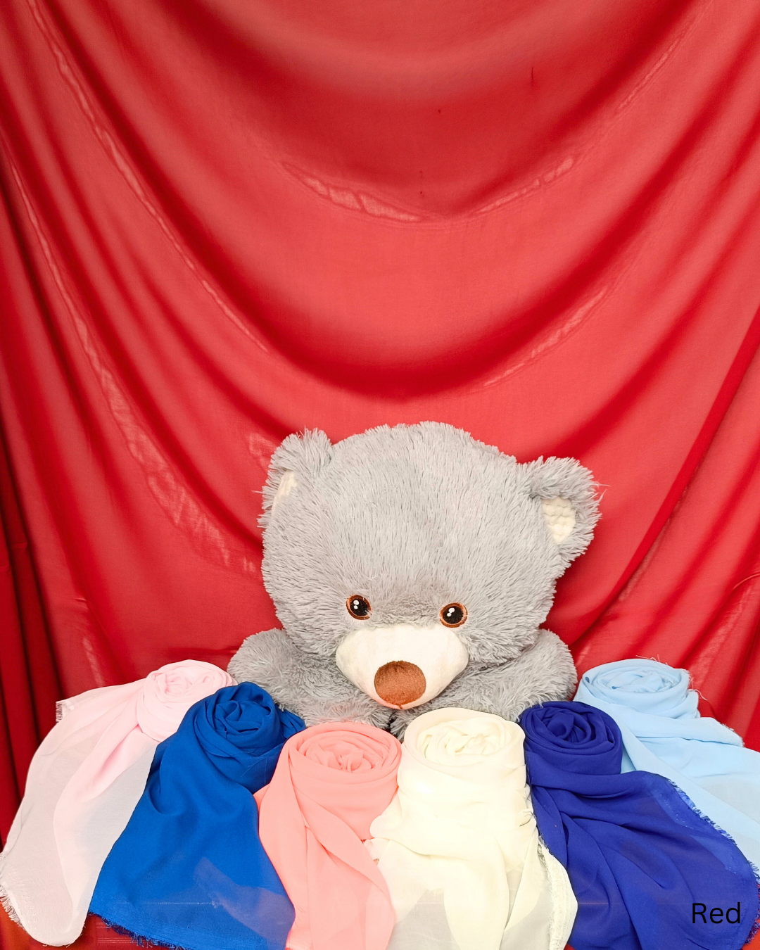 Chiffon Sheer Dressmaking & Décor Fabric Red