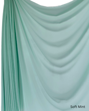 Chiffon Sheer Dressmaking & Décor Fabric Soft Mint