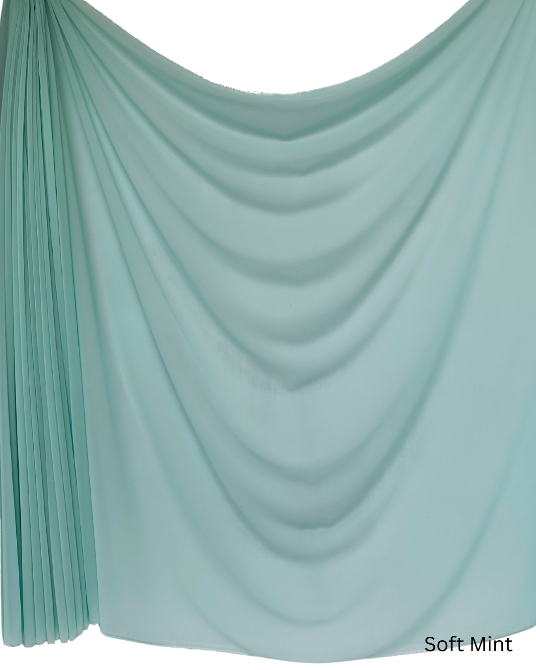 Chiffon Sheer Dressmaking & Décor Fabric Soft Mint