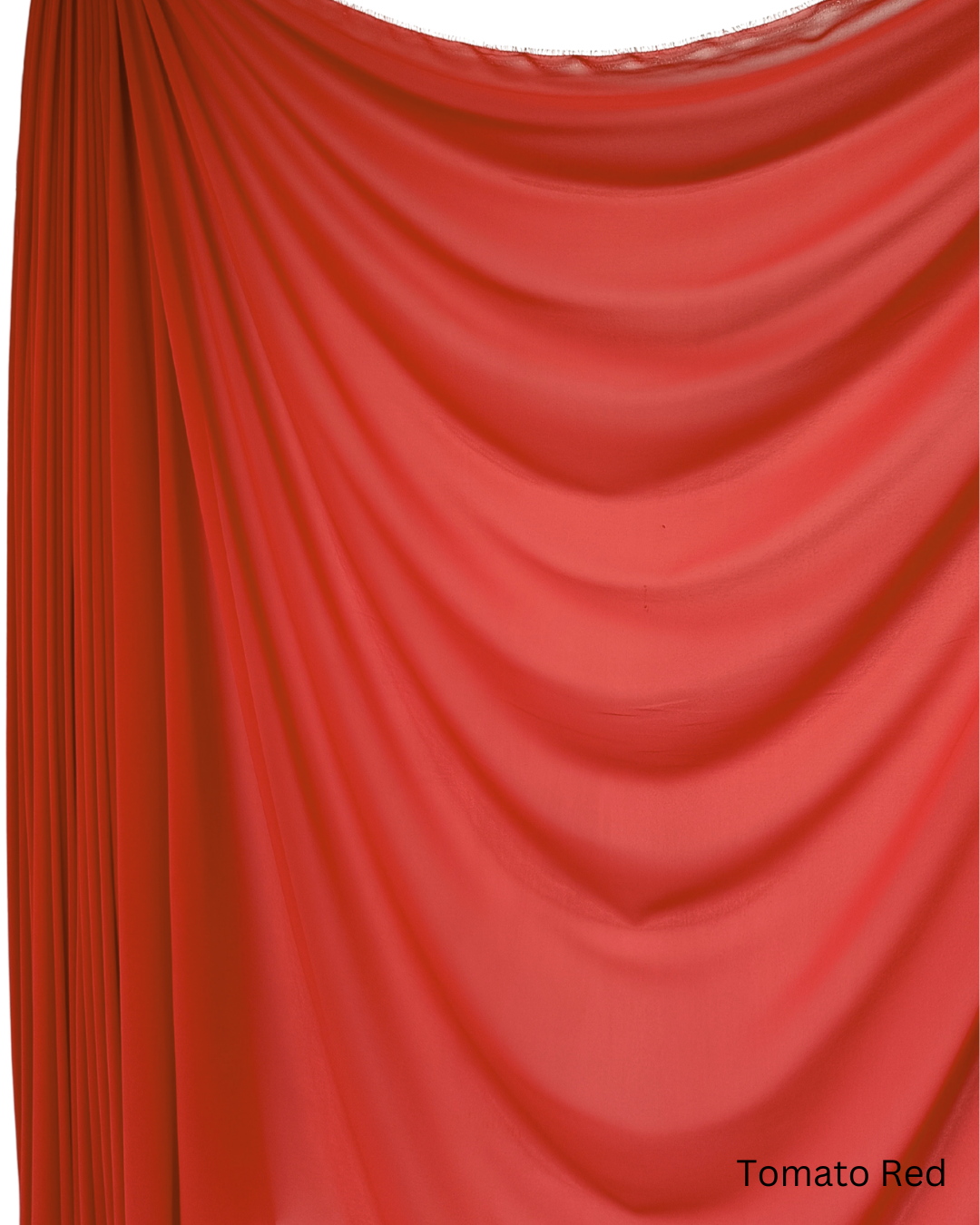 Chiffon Sheer Dressmaking & Décor Fabric Tomato Red